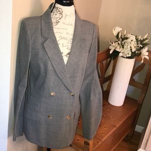 Piazza Sempione Grey Double Breasted Blazer 46